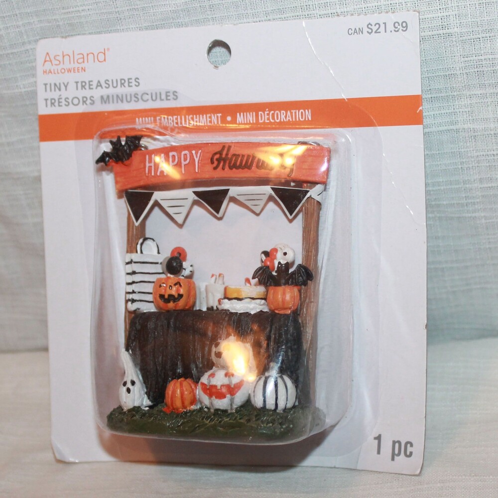 Ashland Tiny Treasures Halloween Happy Haunting Booth Halloween Village Mini